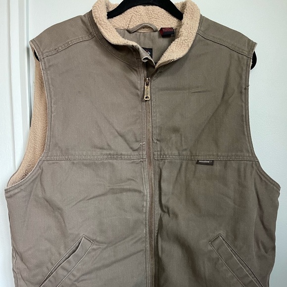 Wolverine Other - Wolverine Sherpa Lined Vest Brown Workwear Rugged Winter Men's L
